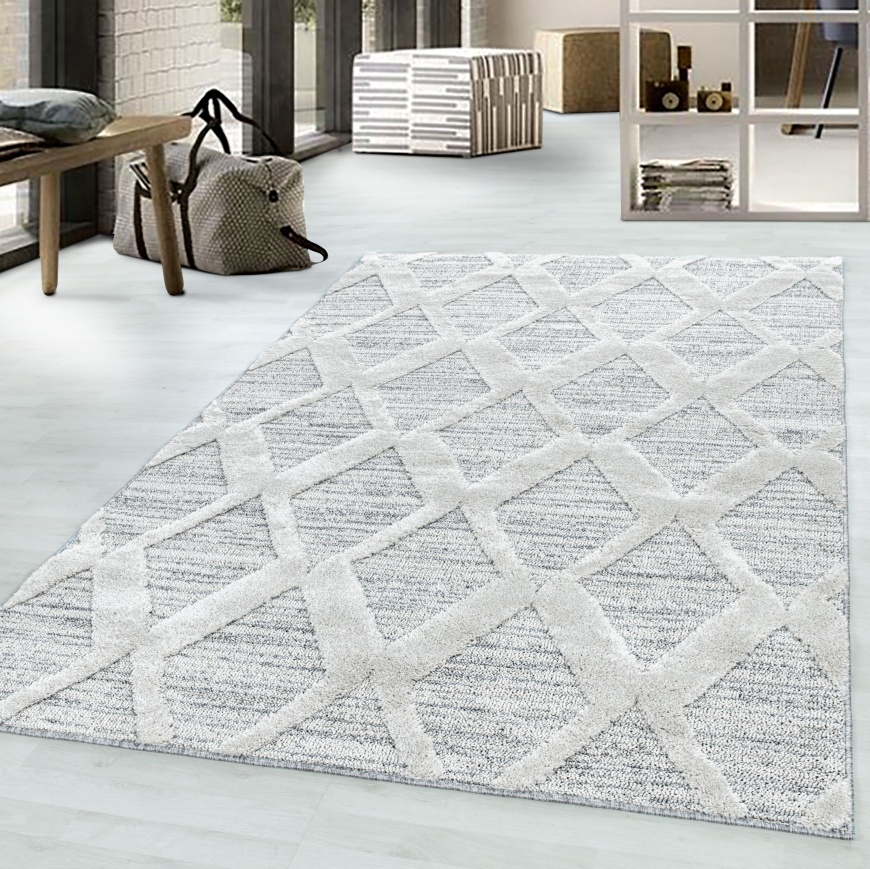 Roma Designer Diamond Grey Rug